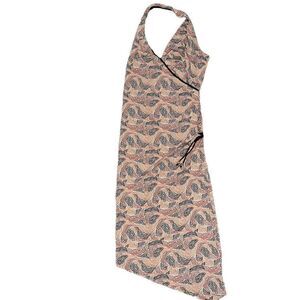 CATO Brown & Orange Halter Top Dress Size 16